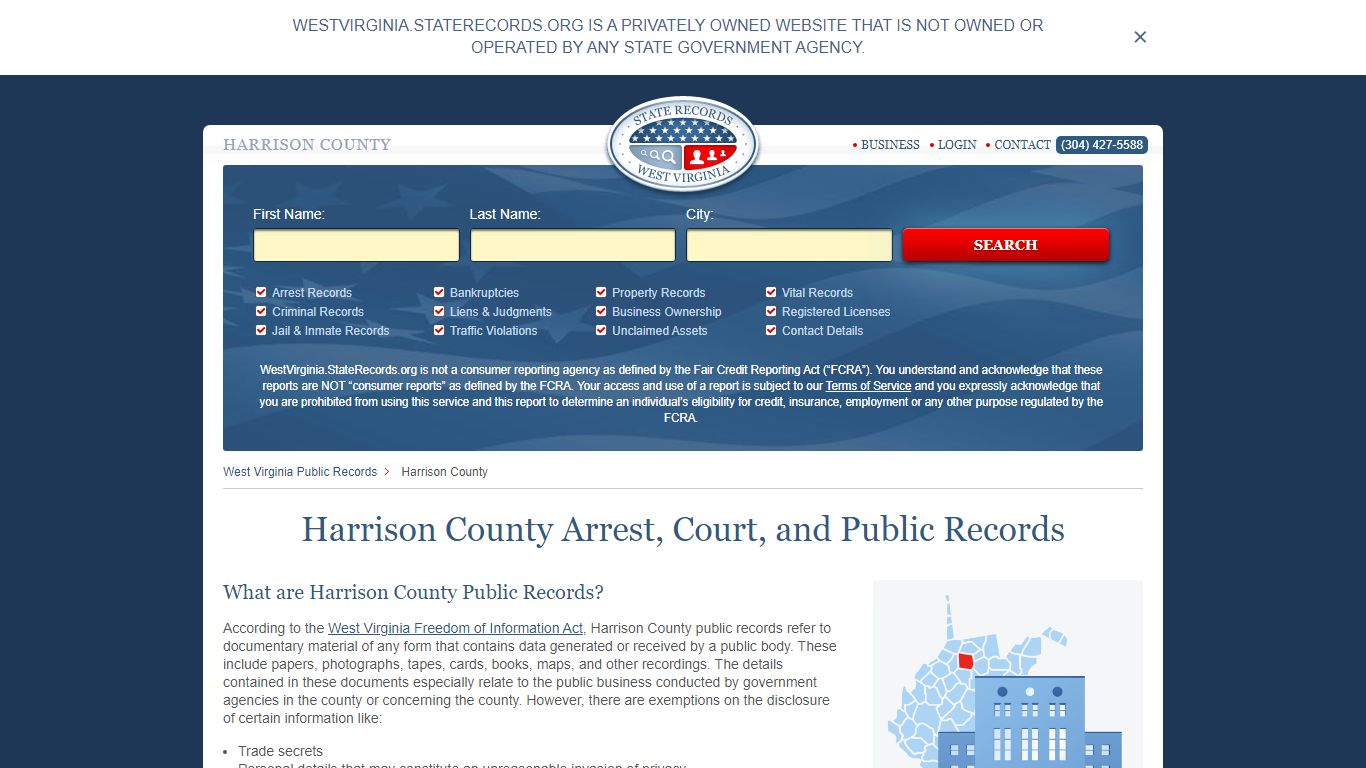 Harrison County Arrest, Court, and Public Records